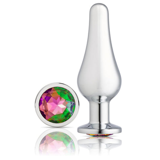 "Cloud 9 Novelties Gems Silver Chrome Tall Plug - Medium WTC307"