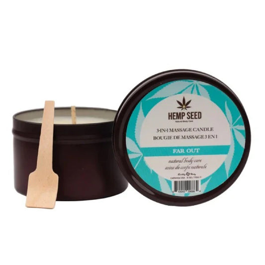 "Hemp Seed 3-in-1 Massage Candle - Far Out 6 Oz EB-HSCS024C"