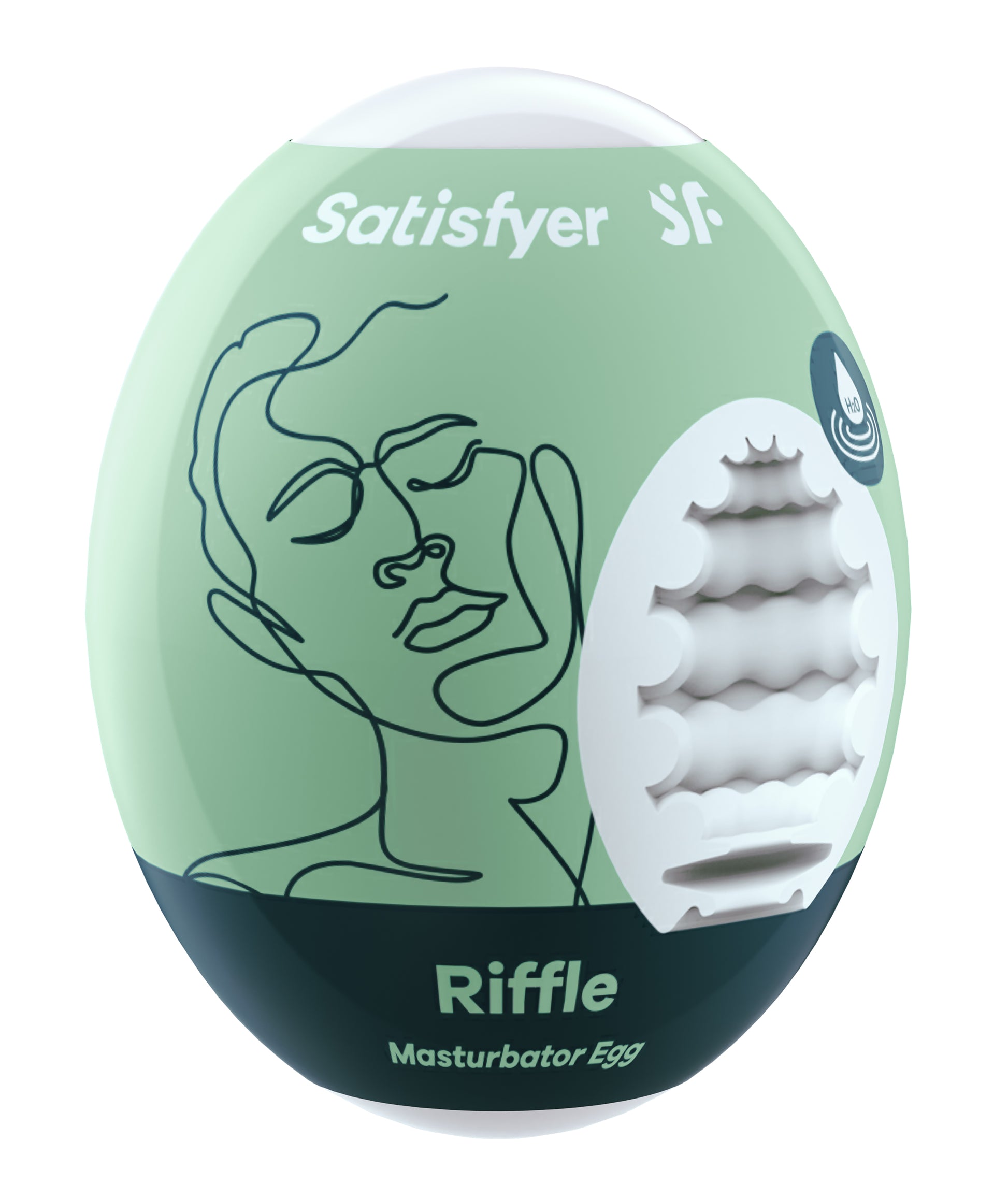 "Satisfyer Masturbator Egg - Riffle - Light Green SAT-4010007"