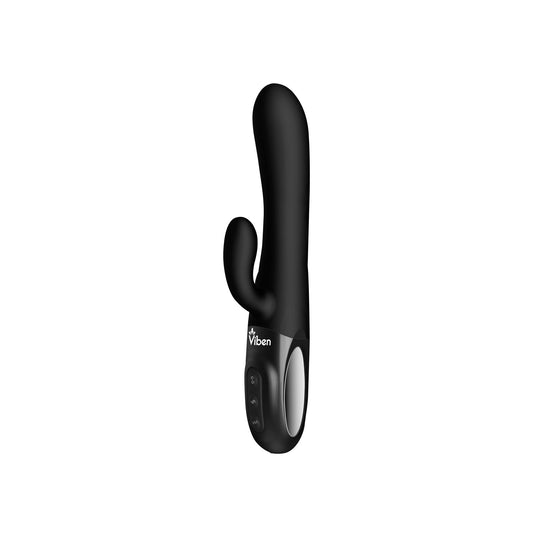 "Hypnotic - Black - Thrusting Rabbit with Swinging Clitoral Stimulator VB-66108"