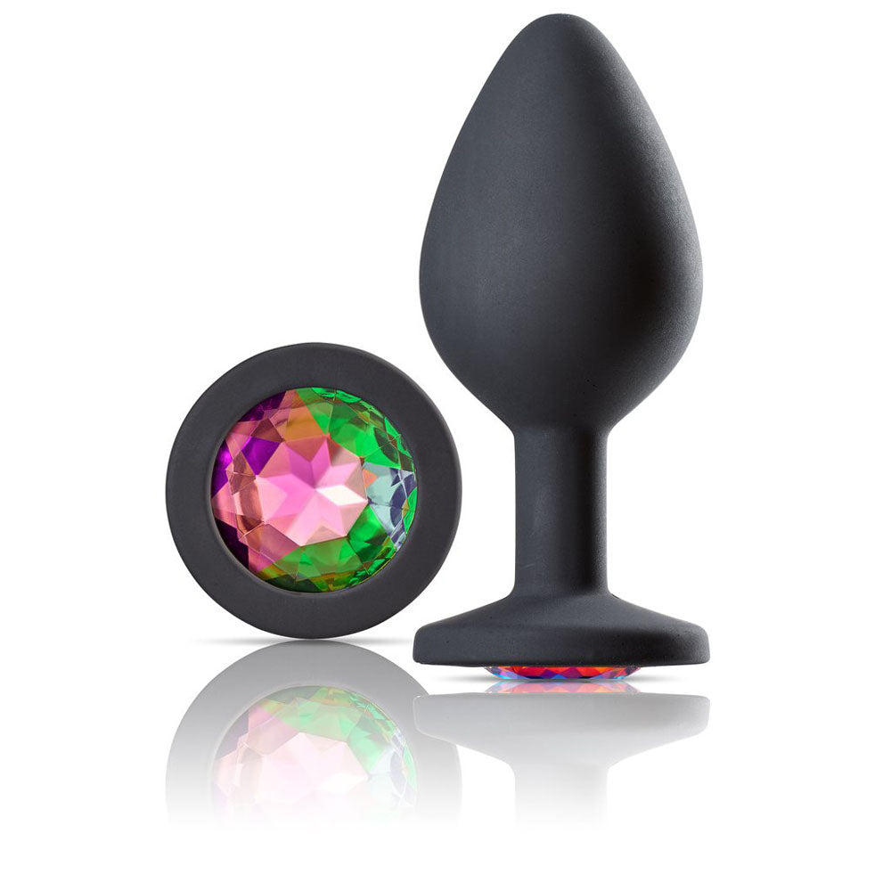 "Cloud 9 Novelties Gems Jeweled Silicone Anal Plug - Medium WTC304"