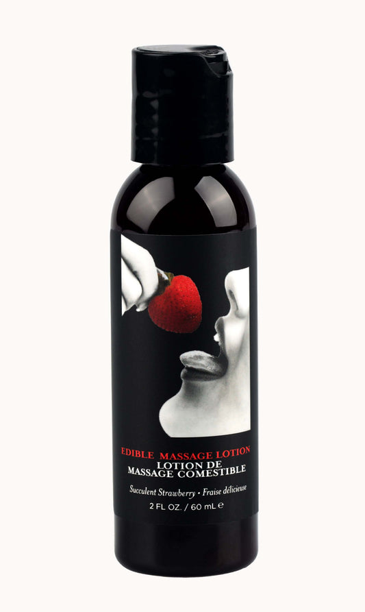 "Edible Massage Lotion - Strawberry - 2 Fl. Oz. EB-MLE203"