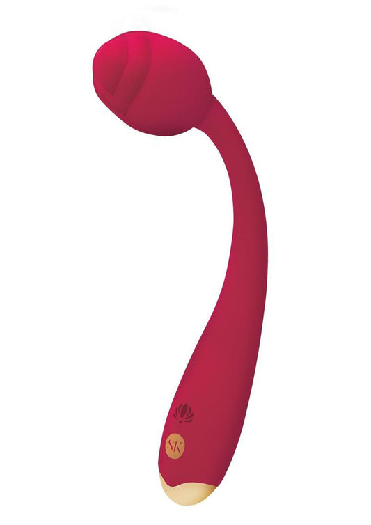 "Rosegasm Long Stem Flexi G-Spot Vibe Rose - Red SK-1042"