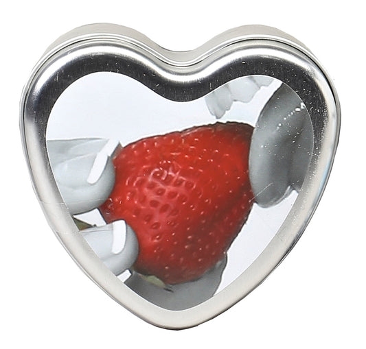 "Edible Heart Candle - Strawberry - 4 Oz. EB-HSCK003"