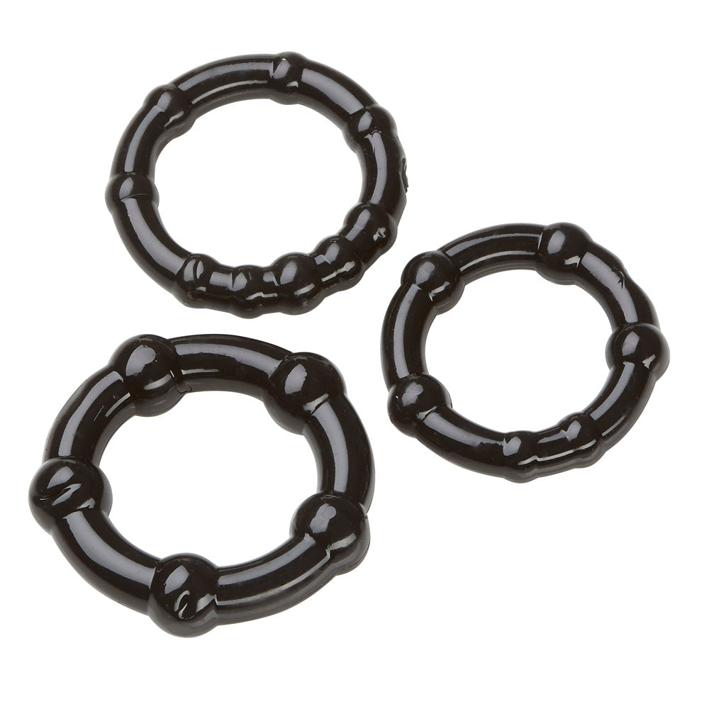 "Cockring Combo Beaded - Black WTC63841"