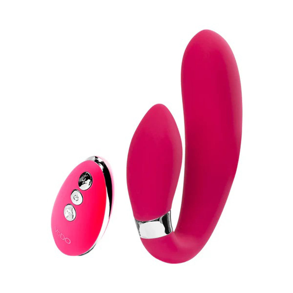 "Jeni C-Shaped Dual Motor Vibe With Remote - Pink VI-P2509"