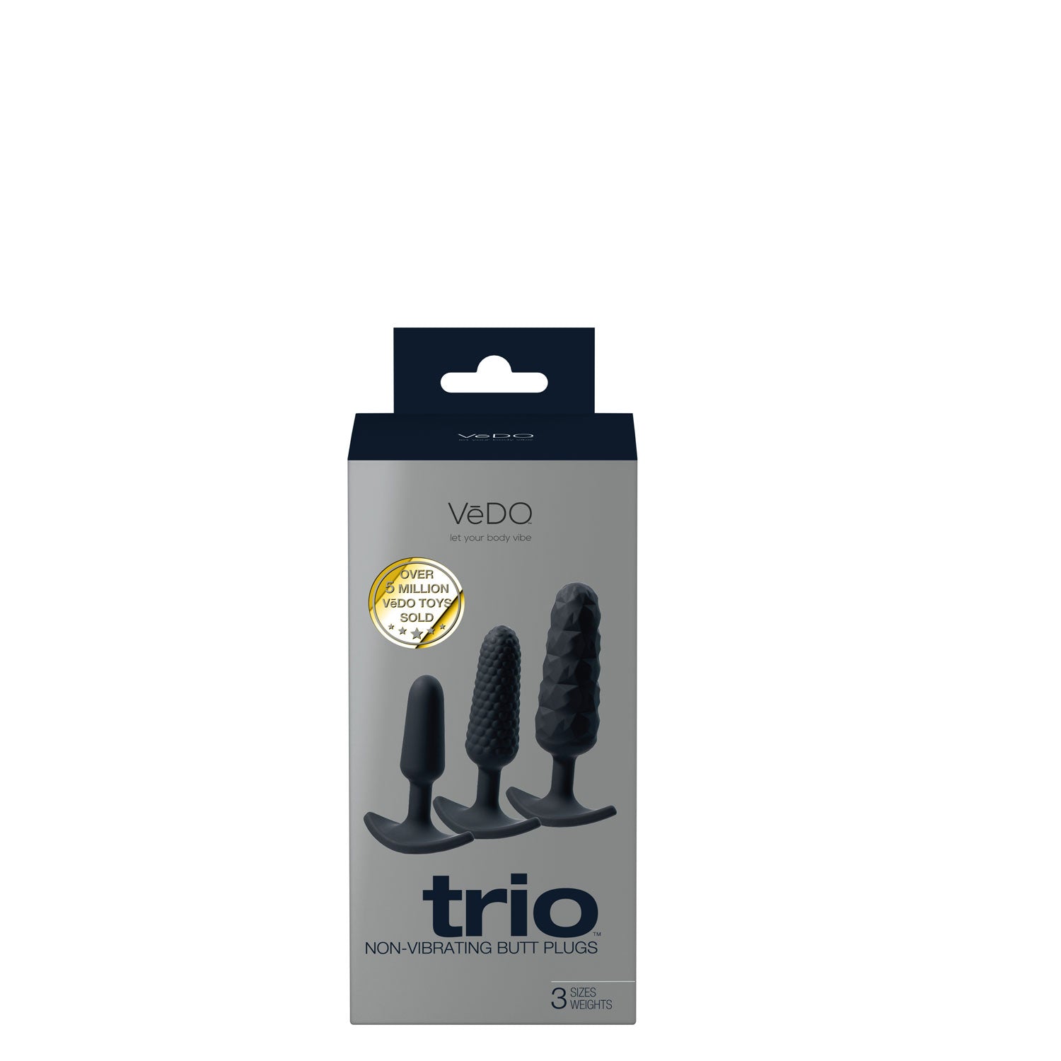 "Trio Non-Vibrating Butt Plug Set - Blue VI-A0108"