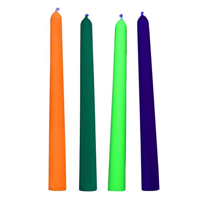 "Glow Wax Uv Blacklight Reactive Drip Candles Set of 4 MS-AH678"