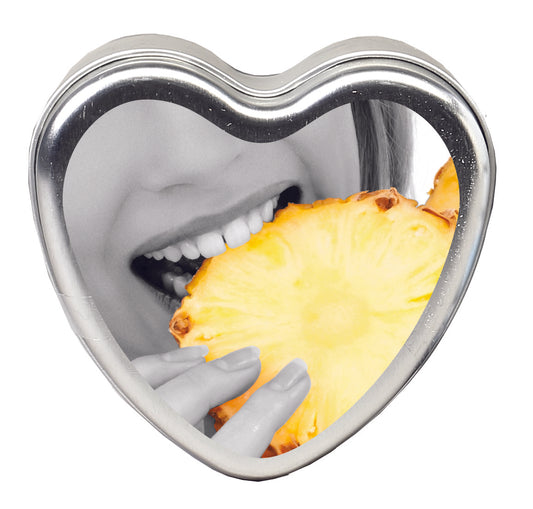 "Edible Heart Candle - Pineapple - 4oz EB-HSCK011"