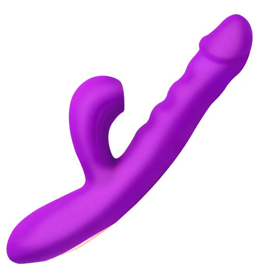 "Thrusting and Sucking Rabbit Vibrator - Purple BNG-AH434"