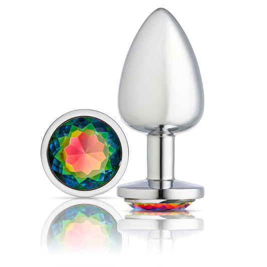 "Cloud 9 Novelties Gems Silver Chromed Anal Plug - Large WTC302"